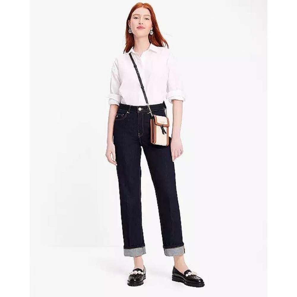 Kate Spade Dark Wash Straight Leg Denim Dressier Look Pants Jeans